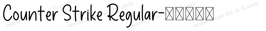Counter Strike Regular字体转换